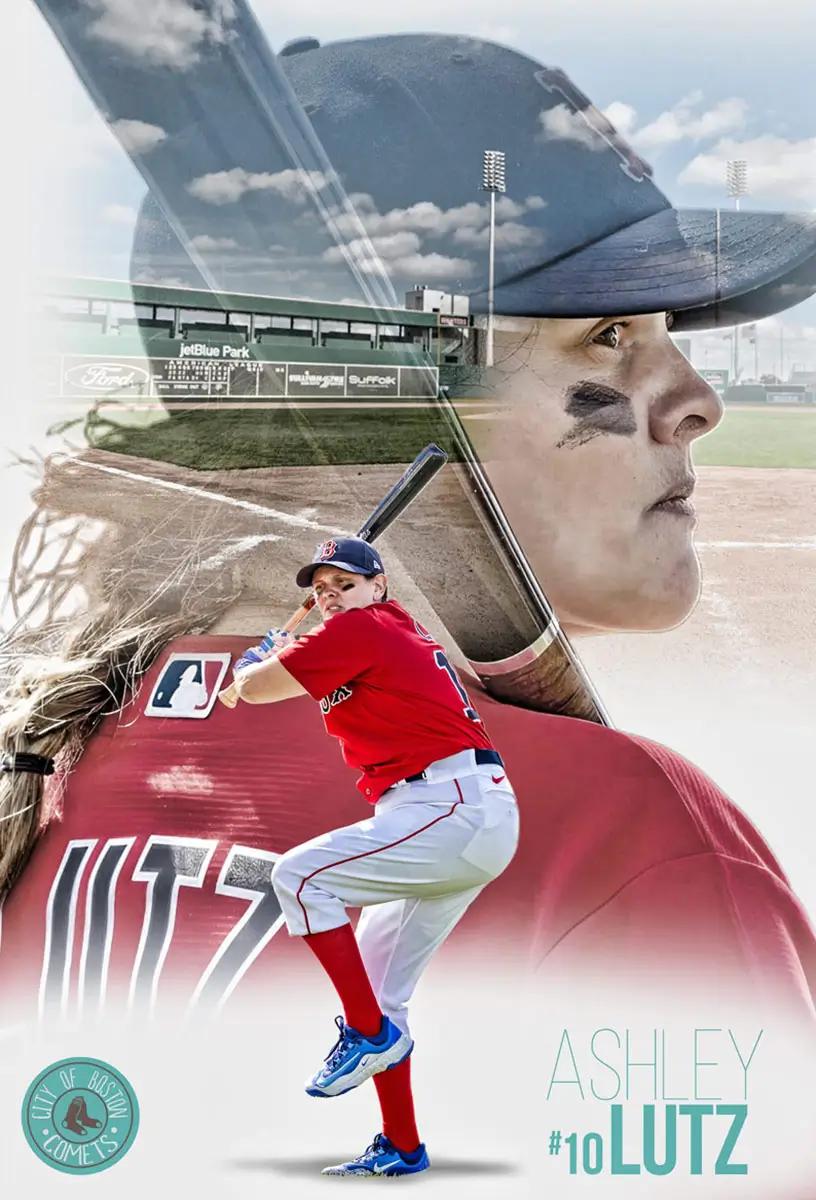 baseball double-exposure design