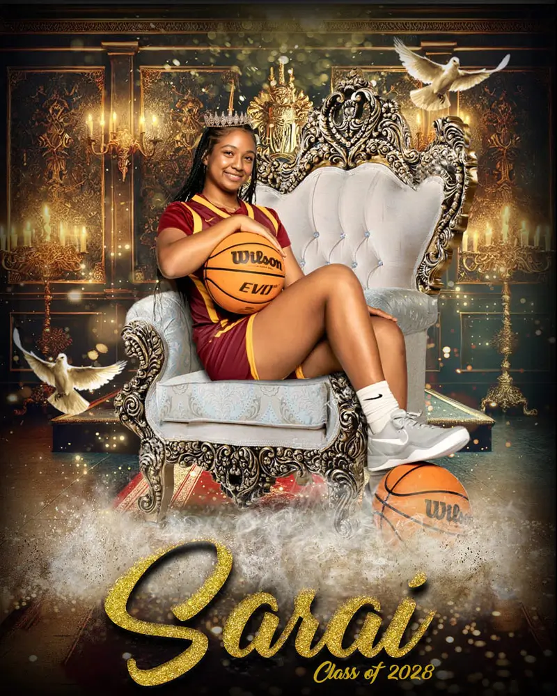 queen of basketball poster design