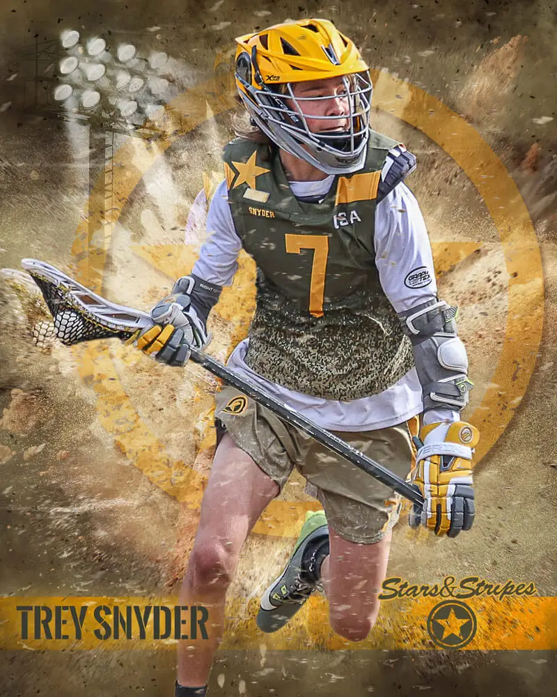 Lacrosse player poster design design