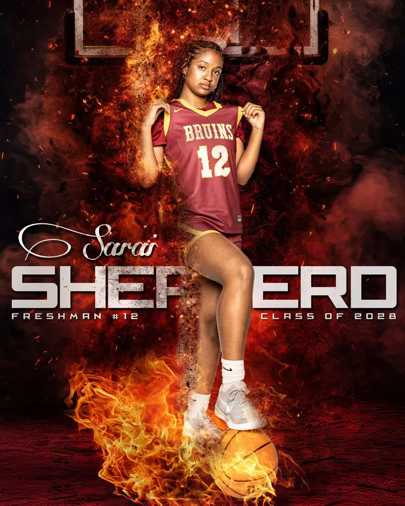 Single Photo Basketball collage design