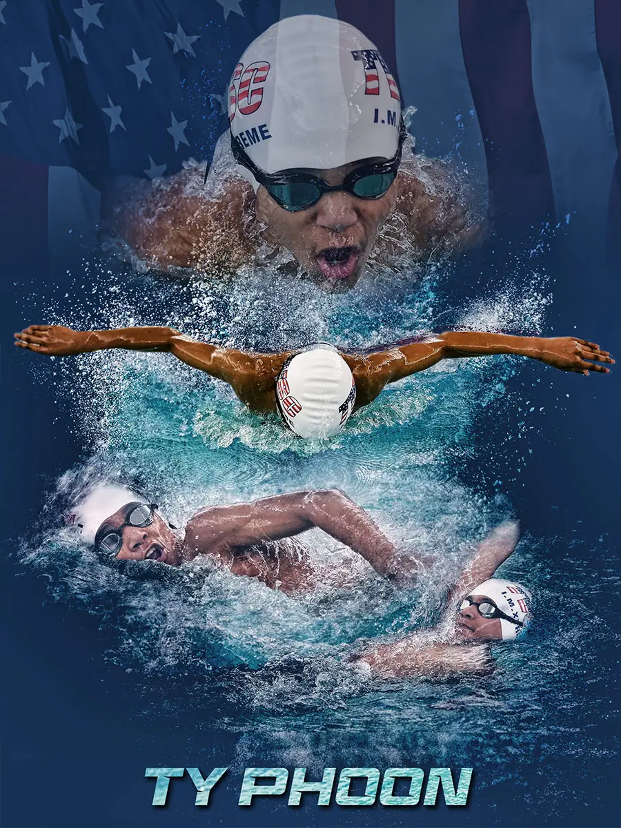 swimming poster design