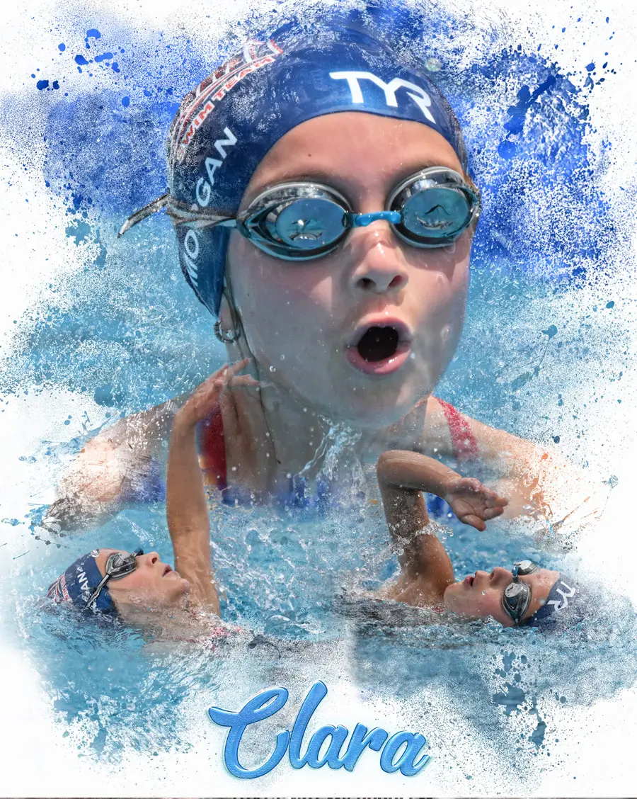 youth swimming poster design
